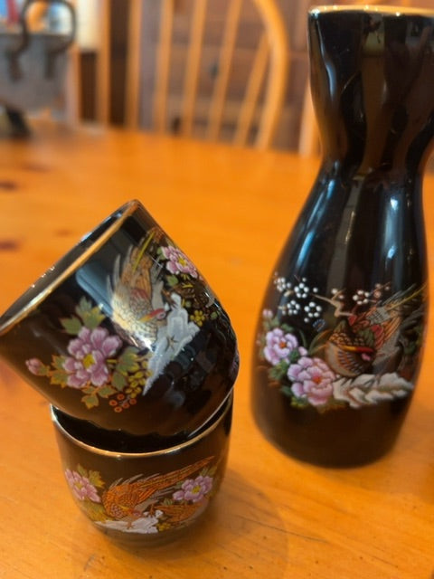 Vintage ceramic sake set