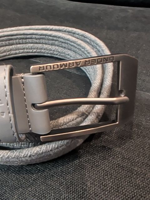 Grey under armour braided belt