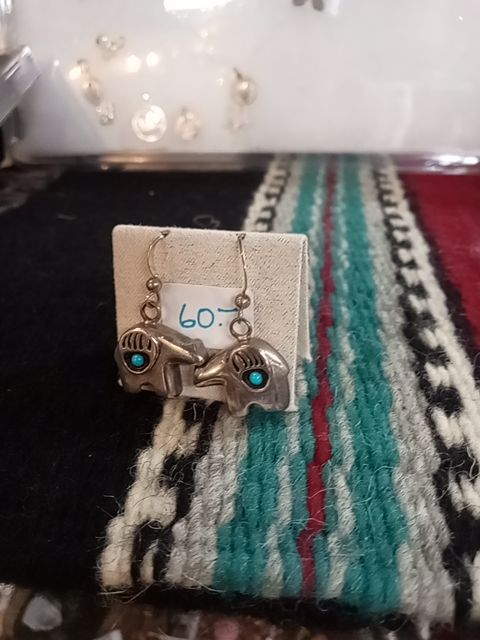 Sterling beats with turquoise belly earrings