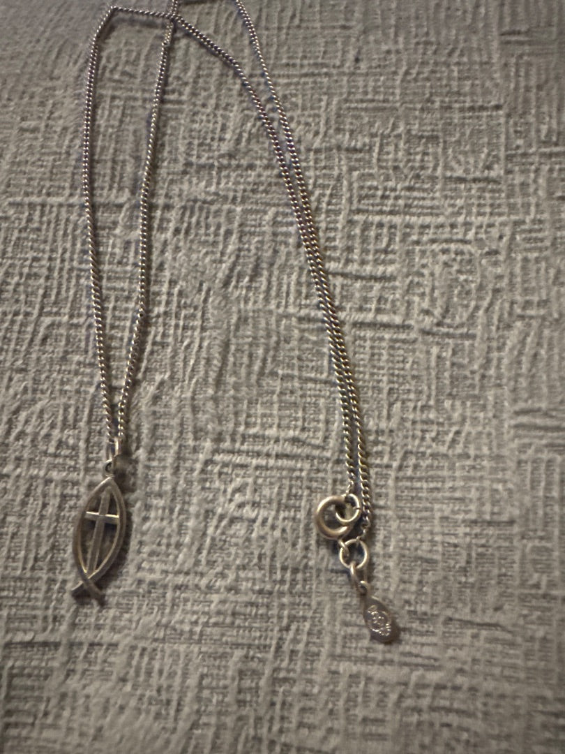 Silver “Jesus Fish” Necklace