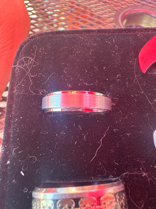 Tungsten Men’s Silver Brushed Band