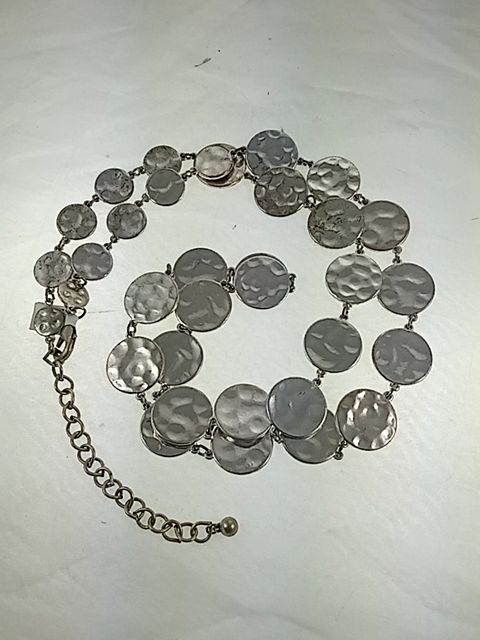 Silver Chico's As-Is Disk necklace