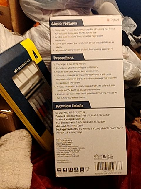 Stainless Steel & Black Pykal Airpot Hot & Cold, 7.58 X 7.48 X 13.58 Inches