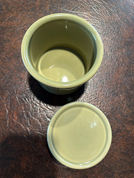 Green Oggi Small pottery canister, 15x15