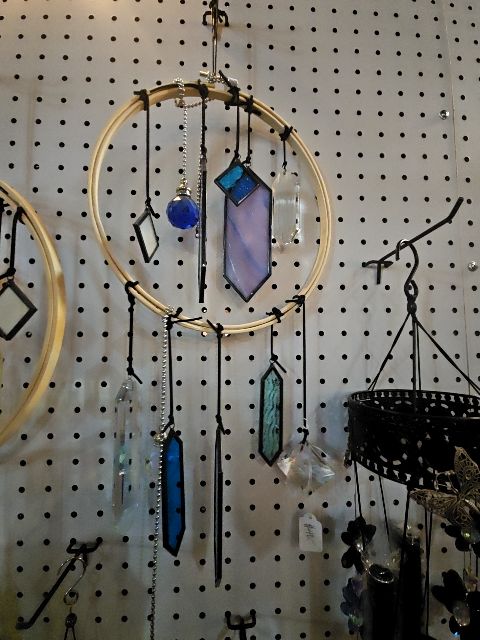 Blue Blue stained glass Wind chime