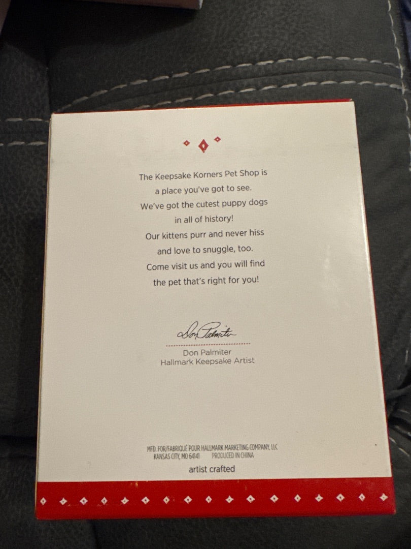 Hallmark “keepsake korners pet shop”