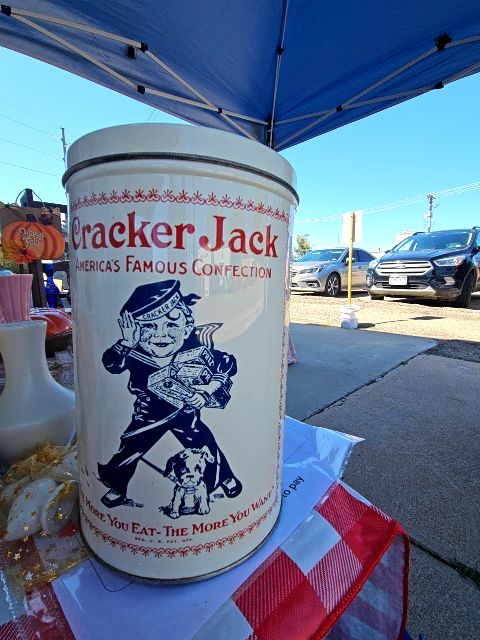 vintage Cracker Jack tin LR