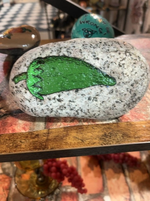 Hand painted Paperweight, 6x3x2