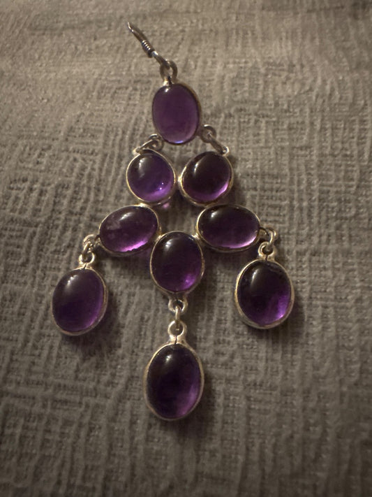 925 Amethyst Earrings
