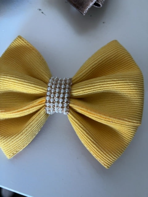 Yellow MysticalCreationsByMaira Corduroy bow