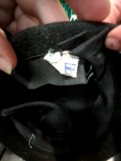 Black Vintage 50s Hat: Black, S