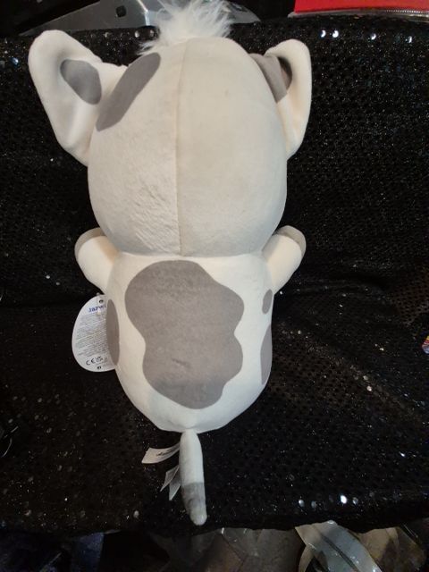 White w/Grey & Pink Disney Moana "Pua" Plushie, 7.5" × 11"