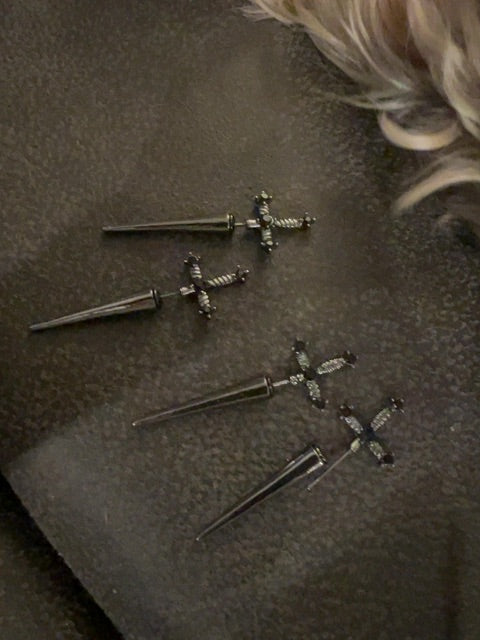 Sword earrings