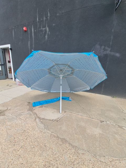 Blue Tommy Bahama Beach Umbrella w/Case, 90"