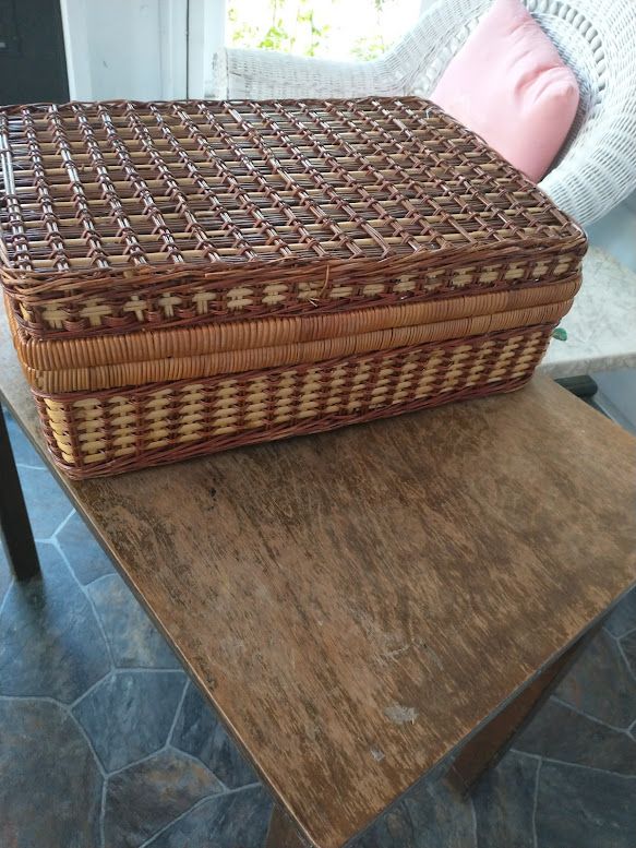Wicker Picnic Basket - Vintage