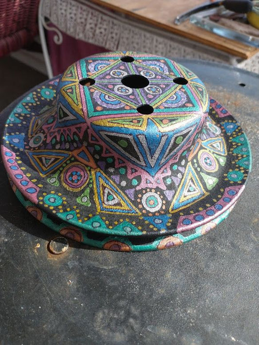 Hand Painted Steel Pulley
