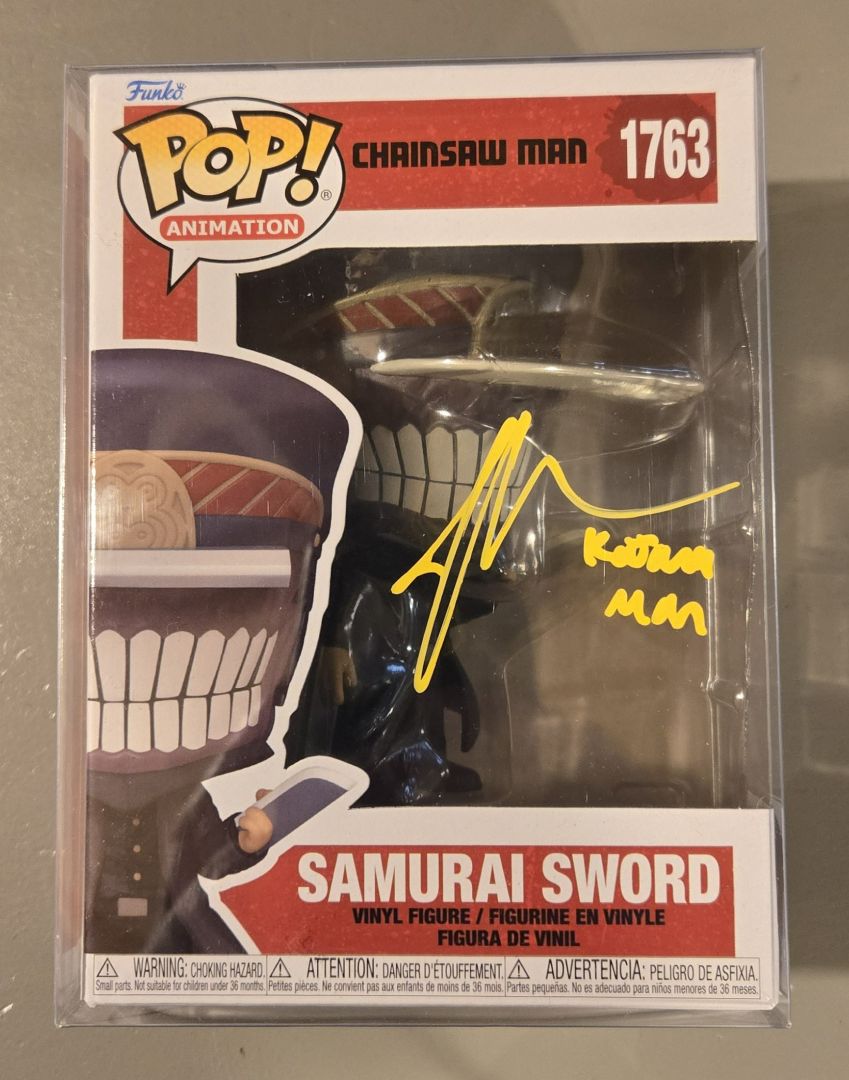 Samurai Sword Funko Pop signed by Jason Marnocha