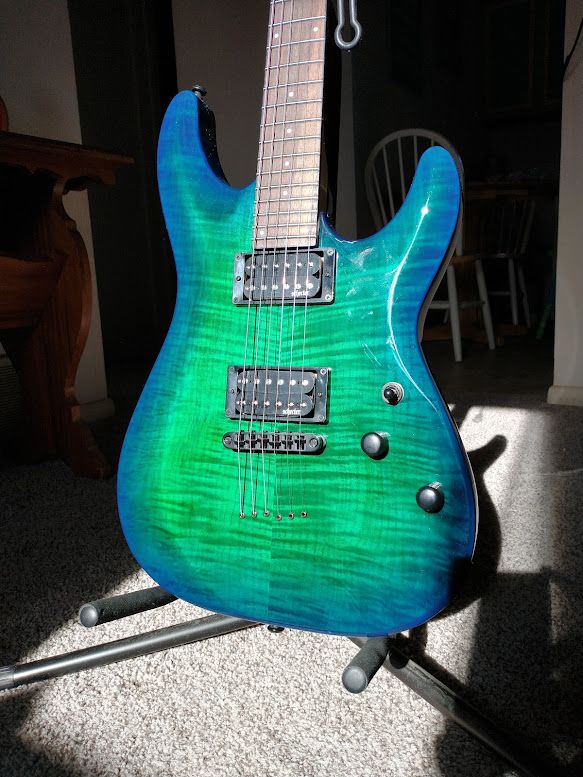 Schecter C-6 Elite Aquaburst Electric Guitar