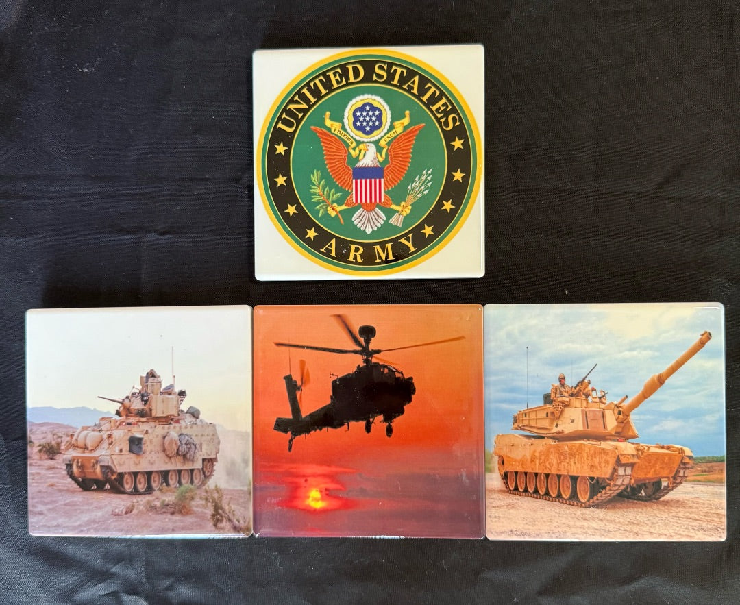 Square Ceramic Coasters Set of 4