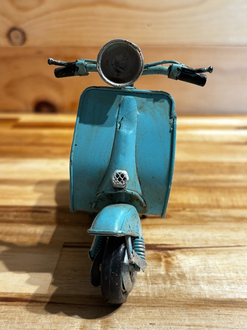 Light Blue Vespa Tin Scooter Handmade