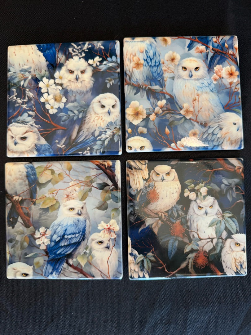 Square Ceramic Coasters Set of 4