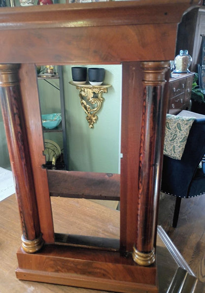 Vintage walnut open shelf 40" x 24" x 38"