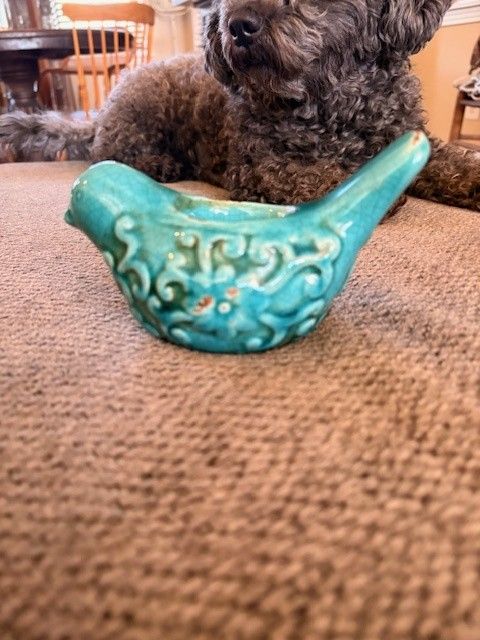 Turquoise tealight candle holder