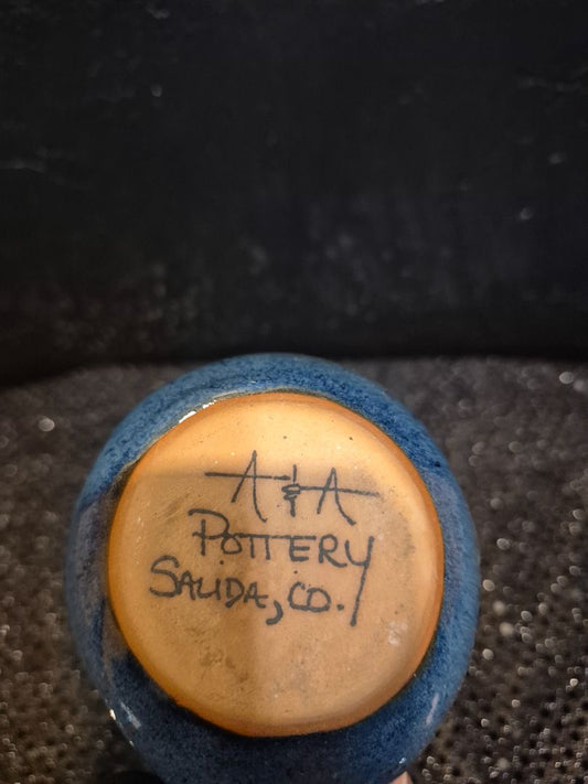 A&A Ceramic Pitcher Pottery Salida CO, 5.5 inches