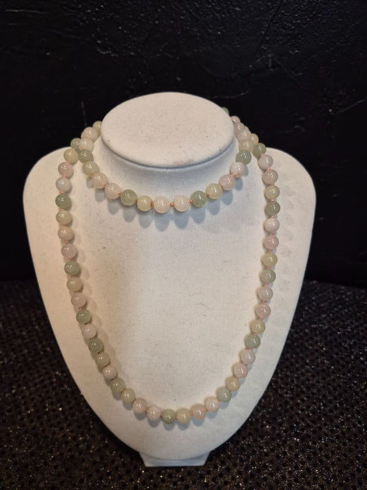 Beryl Hand Knotted Beaded Necklace