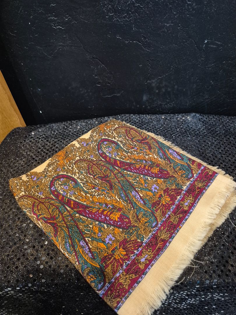 Burgundy Paisley Scarf