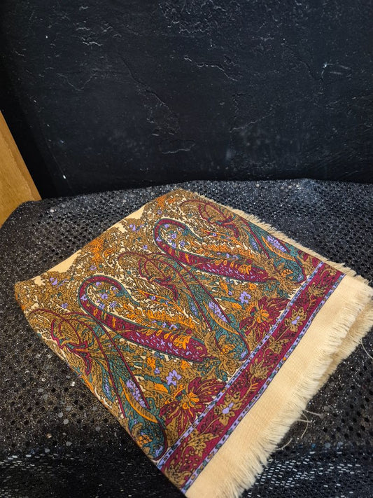 Burgundy Paisley Scarf