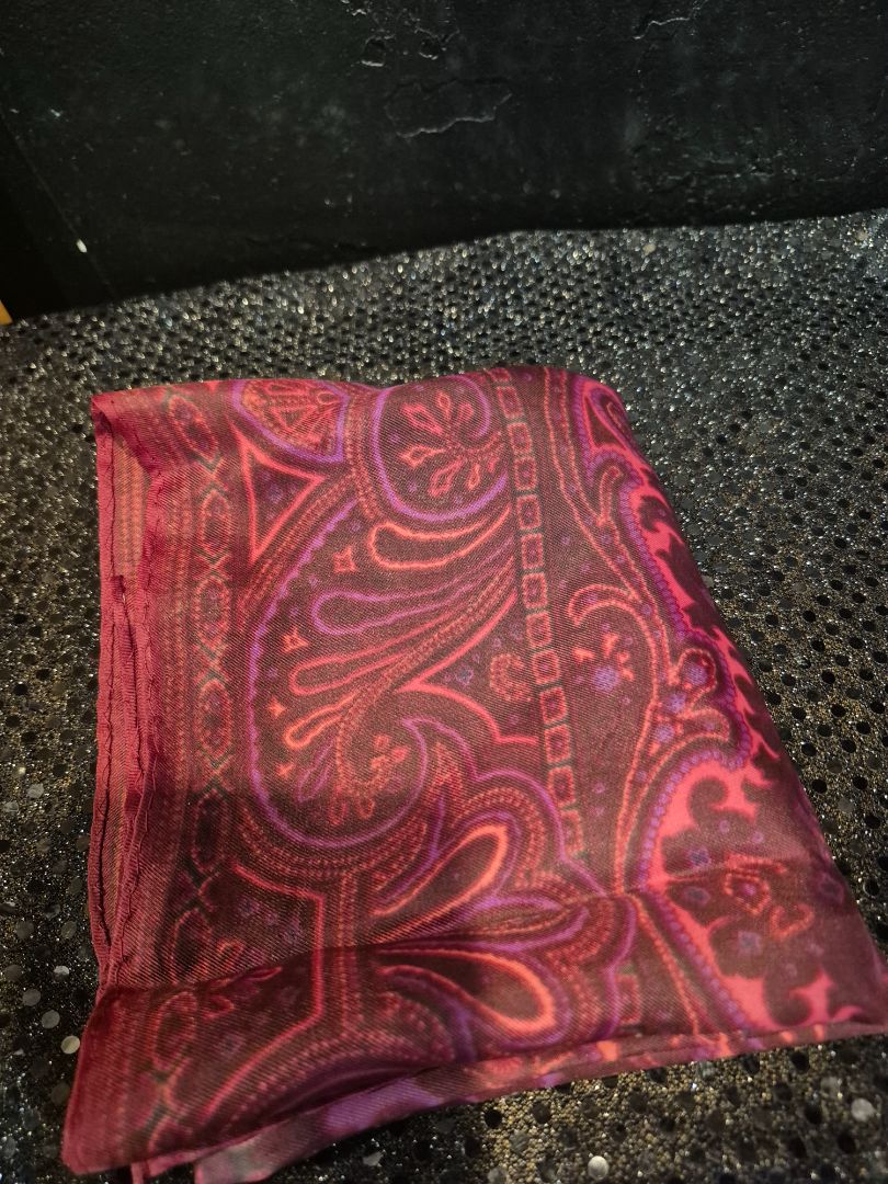 Burgundy Paisley Scarf