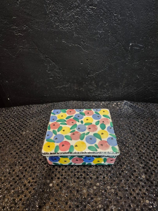 Vintage Decor Tutti Frutti Trinket Box Made in Germany