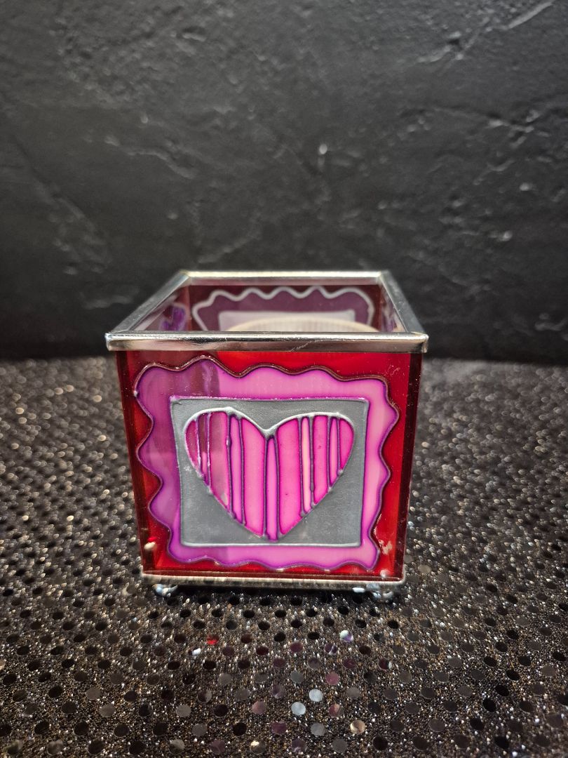 Heart Shaped Footed Candle Holder