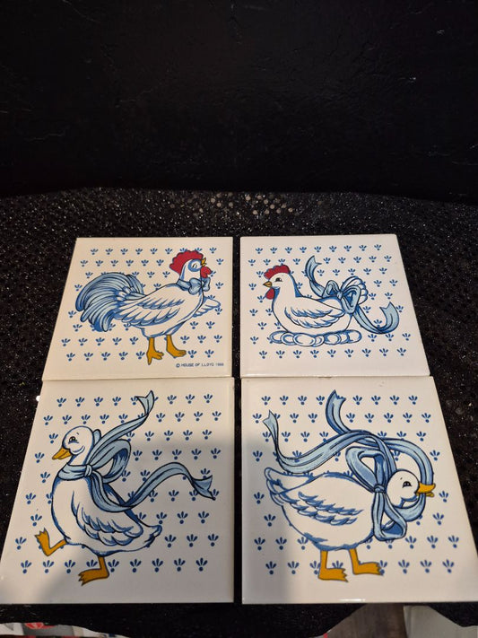 House Of Lloyd Vintage Ceramic Tile Coasters