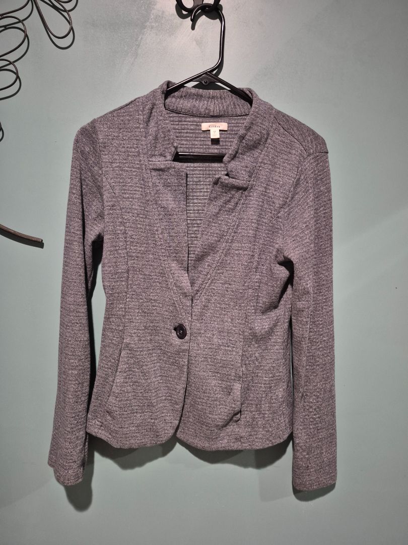Caslon Grey Crop Jacket size Medium Petite