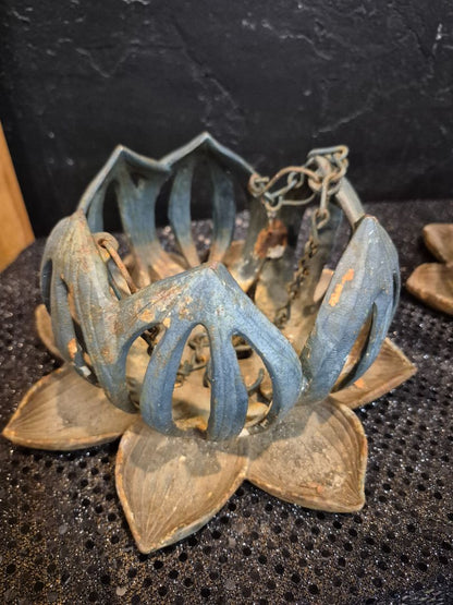 Cast Iron Out Door Flower Hanging Candle Holders