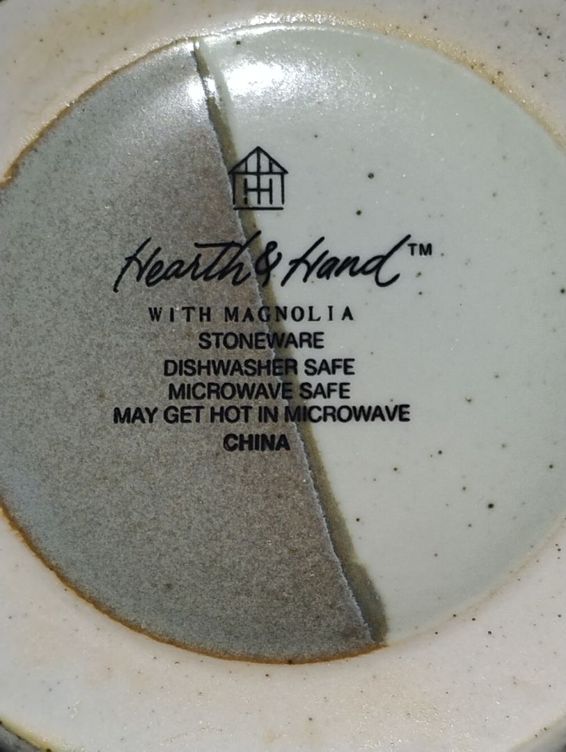 Gray & Tan Hearth & Hand Stoneware Mugs, Coffee Mug