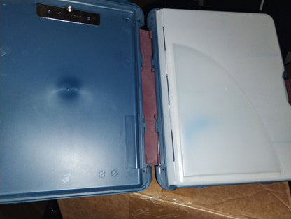 Blue W/Mauve Trim Saunders Storage Clipboard, Holds 8 1/2 X 12 In. Forms