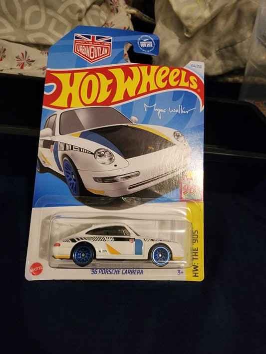 Blue & White  HotWheels: 96 Porsche Carrera