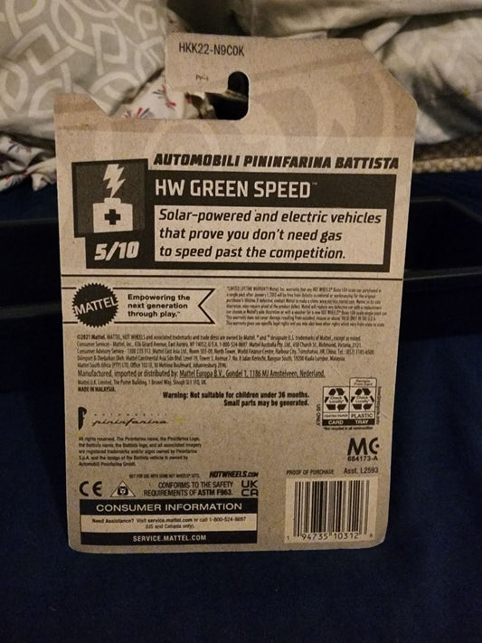 White & Blue  HotWheels: Automobili Pininfarina Battista