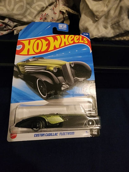 Olive Green & Black  HotWheels: Custom Cadillac Fleetwood