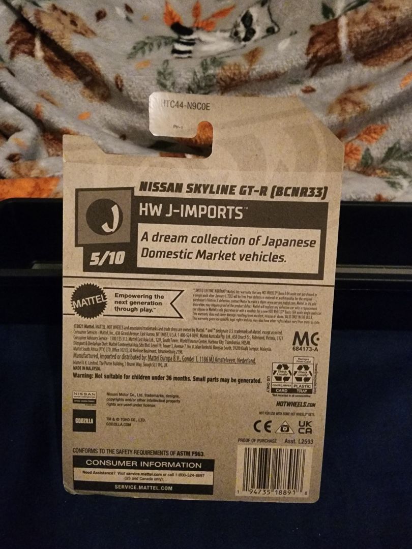 White  HotWheels: Nissan Skyline GT-R [BCNR33]