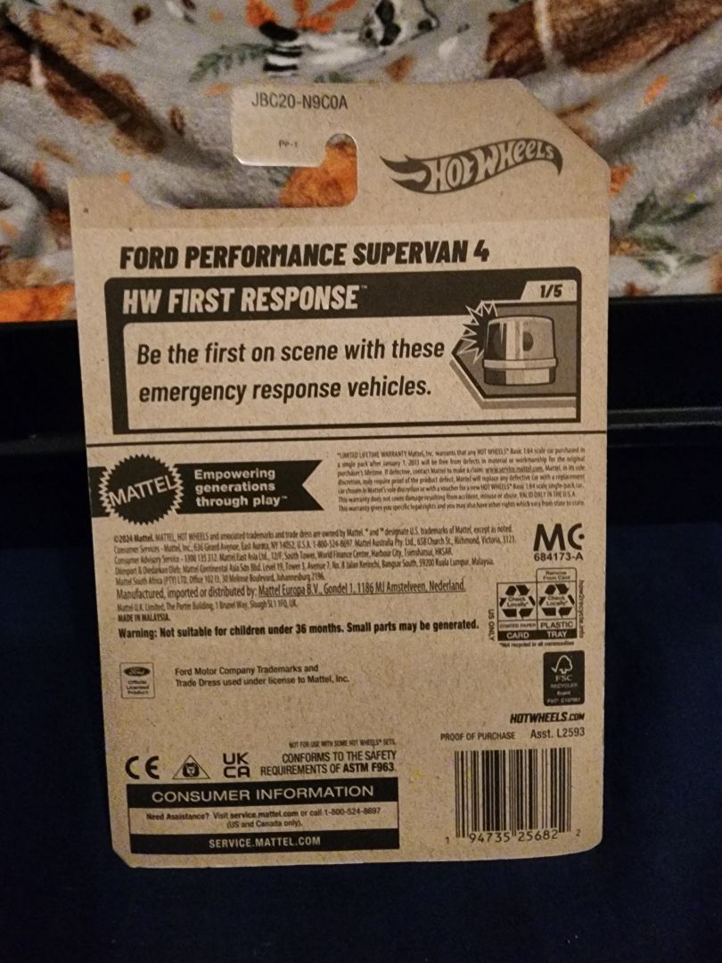 Red  HotWheels: Ford Performance Supervan 4