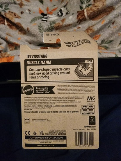 Black  HotWheels: 67 Mustang