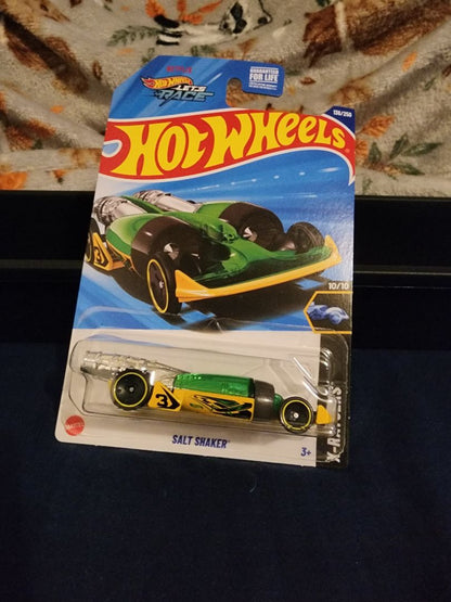 Green & Yellow  HotWheels: Salt Shaker