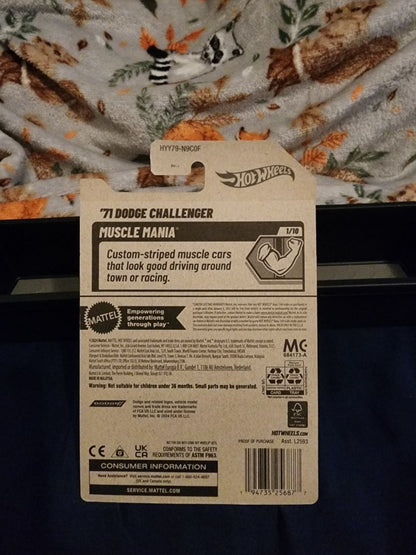 Orange & Black  HotWheels: 71 Dodge Challenger