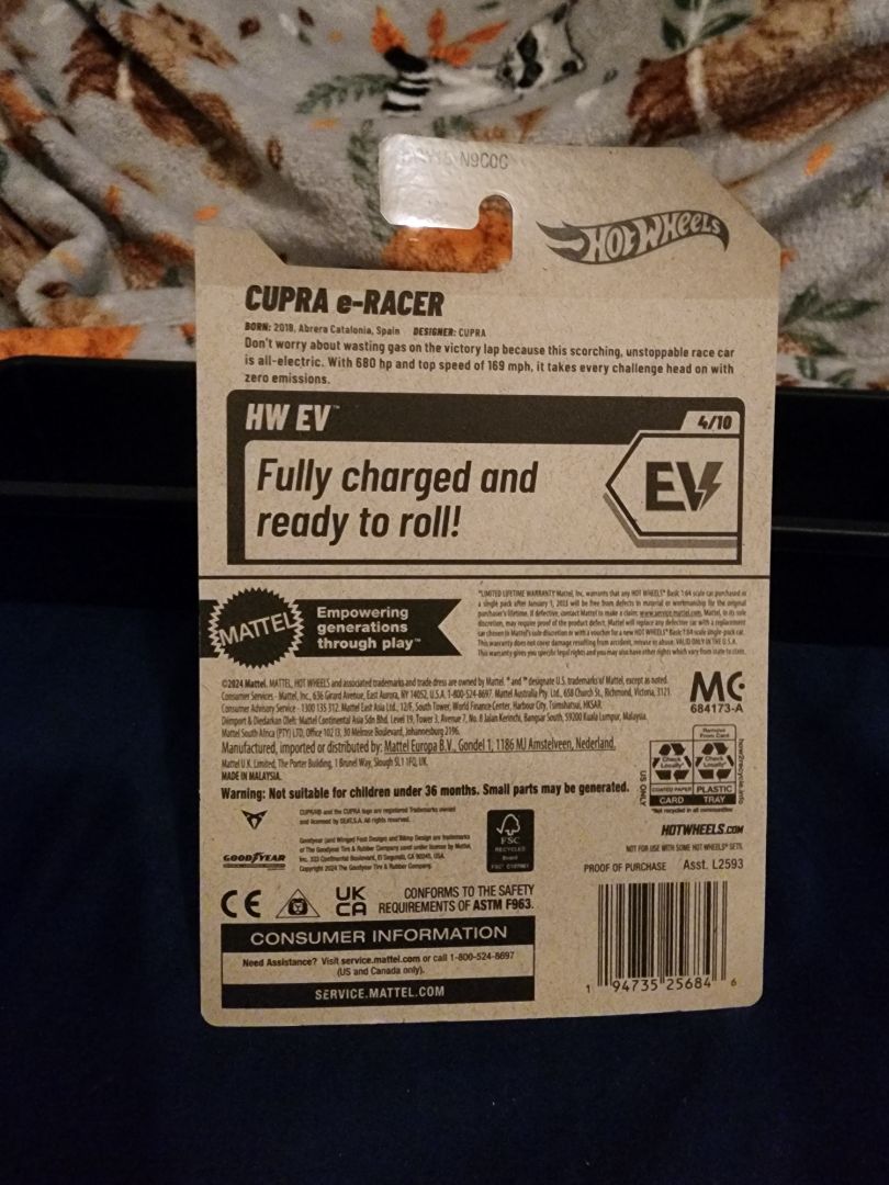 Purple  HotWheels: Cupra e-Racer