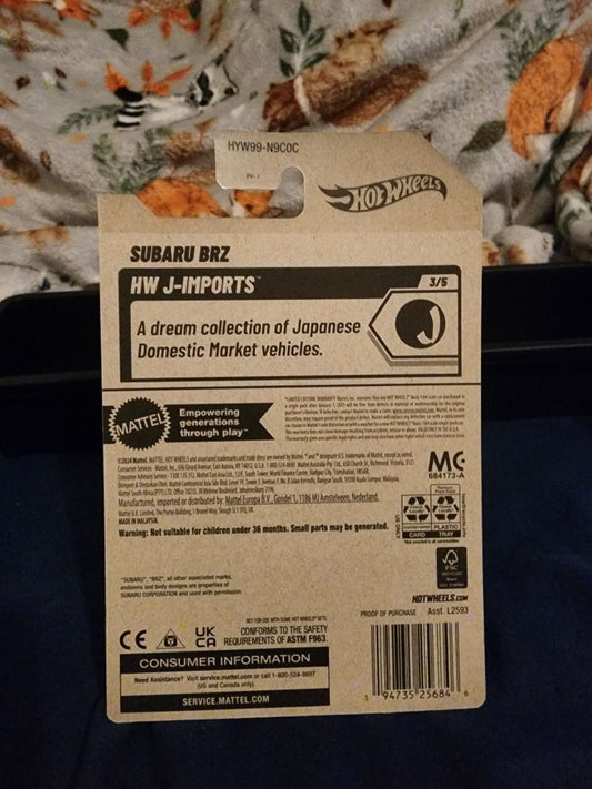Blue  HotWheels: Subaru BRZ