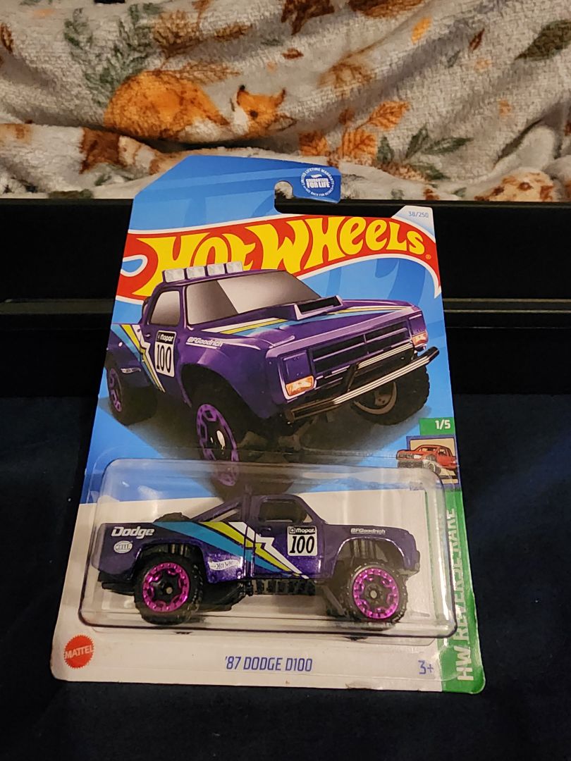 Dark Purple  HotWheels: 87 Dodge D100